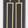 14k gold Dipped rectangle dangle earring - Oliver Barret