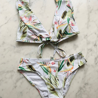 Bird Of Paradise Tie Front Bikini - Oliver Barret