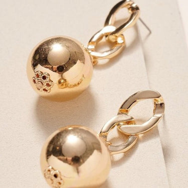 Chain and ball earrings - Oliver Barret