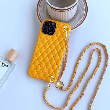 Chanel Inspired Phone Case with lanyard chain - Oliver Barret