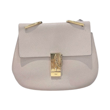 Chloe Drew Leather Crossbody Bag in Cement Pink - Oliver Barret