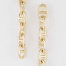 Dior inspired gold dipped chain link earrings - Oliver Barret