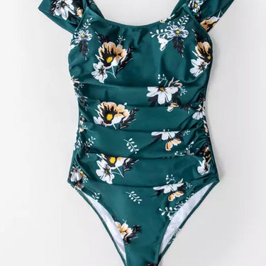 Floral print swimsuit in teal - Oliver Barret