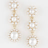 Flower dangle in gold and Pearl - Oliver Barret