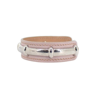 Hermès Agatha Bamboo Leather Bracelet Cuff - Oliver Barret