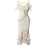 Lace and ruffle dress - Oliver Barret