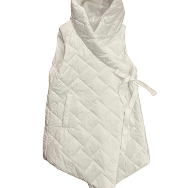 Quilted Assymetrical vest with hood - Oliver Barret