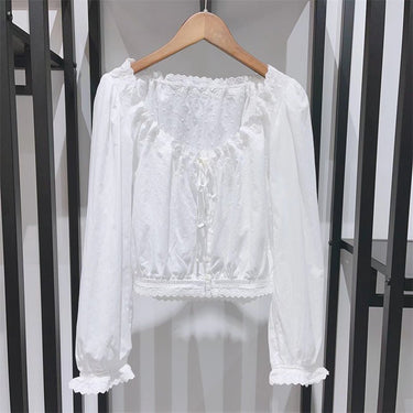 Ruffled Collar O-Neck Blouse Early - Oliver Barret