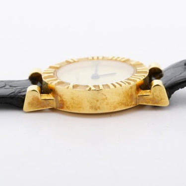TIFFANY Atlas Ladies Champagne 18K Gold with original Tiffany leather strap - Oliver Barret