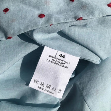 Babydoll Cotton Midi Dress With Dot Print - Oliver Barret