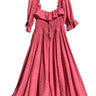 Babydoll Cotton Midi Dress With Dot Print - Oliver Barret