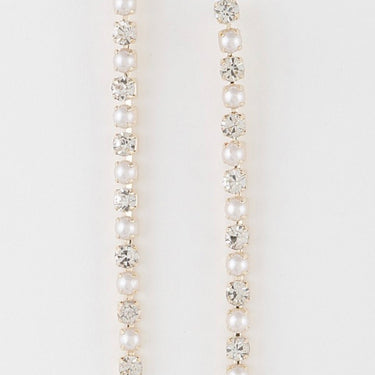 Crystal and Pearl dangle earring - Oliver Barret