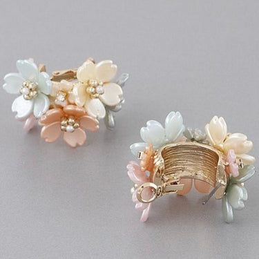 Flower hoop earrings - Oliver Barret