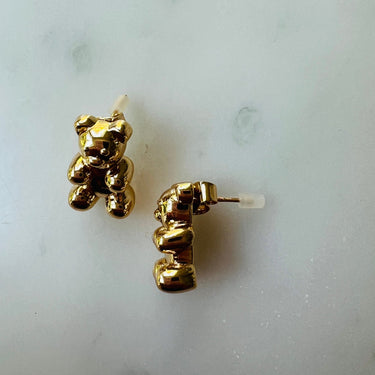 Gold Dipped Gummy Bear Post Earrings - Oliver Barret