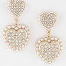 Gold Pearl heart earring - Oliver Barret