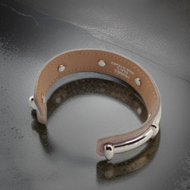 Hermès Agatha Bamboo Leather Bracelet Cuff - Oliver Barret
