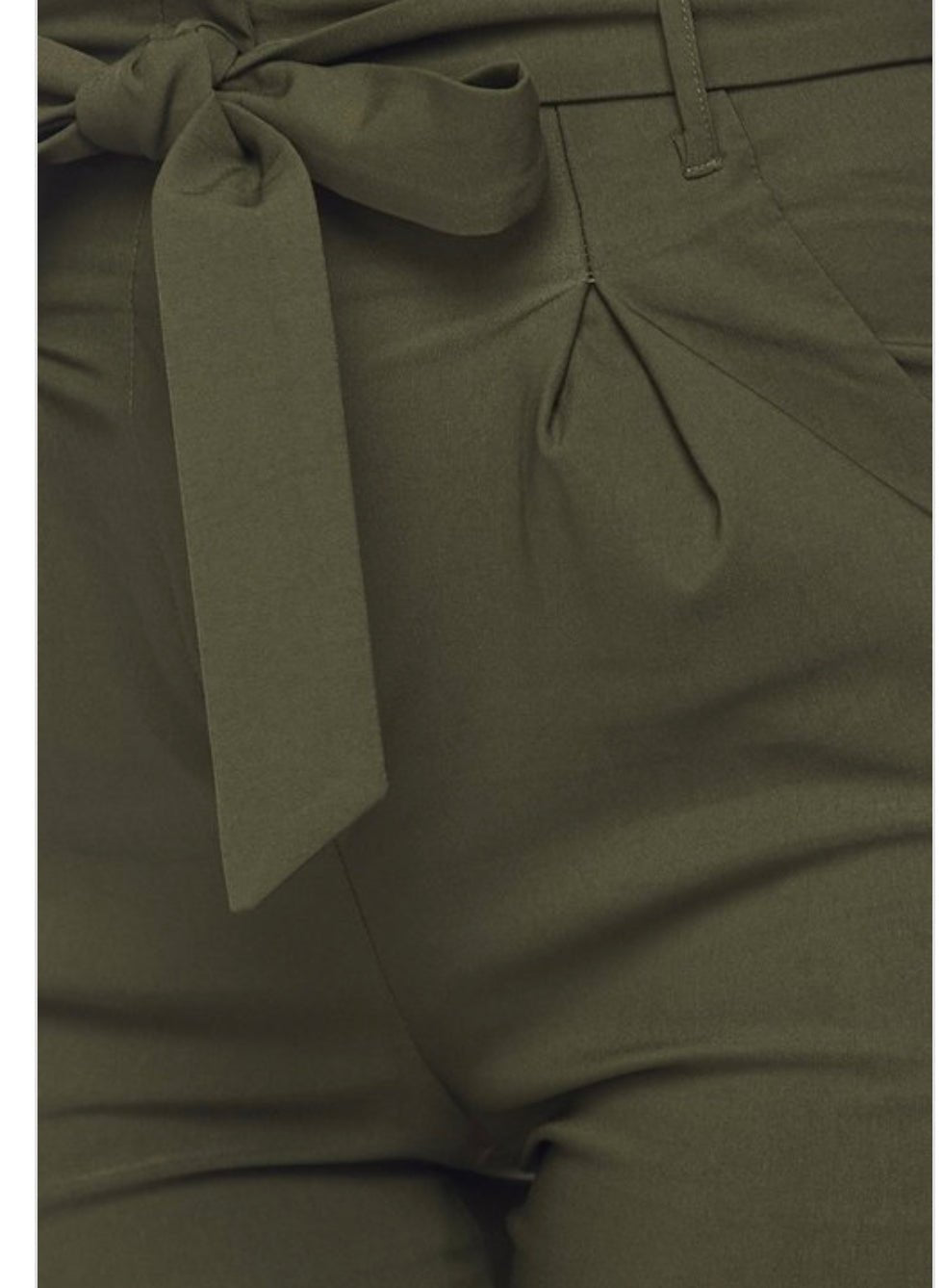 High waisted trouser with tie belt - Oliver Barret