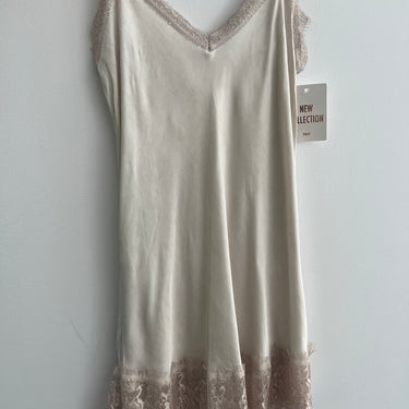 Lace and charmeuse cami