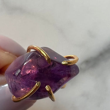 natural purple amethyst, hand made ring  - Oliver Barret