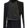 Jersey Knit with rhinestone overlay top - Oliver Barret