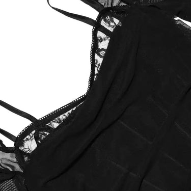 Mesh corset dress with lace bralette - Oliver Barret