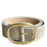 Metallic gold leather belt - Oliver Barret