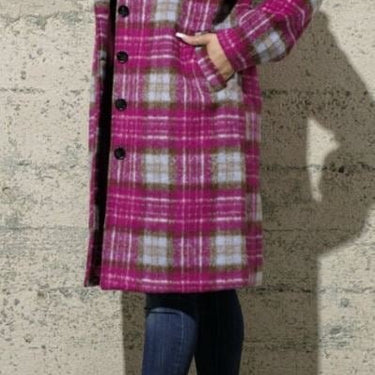 Pink tartan wool coat - Oliver Barret
