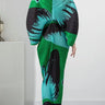Pleats fold print dress in vibrant green print - Oliver Barret