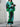 Pleats fold print dress in vibrant green print - Oliver Barret