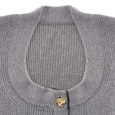 Scoop neck knit cardigan - Oliver Barret