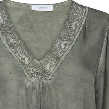 Silky Blouse with Lace detail - Oliver Barret